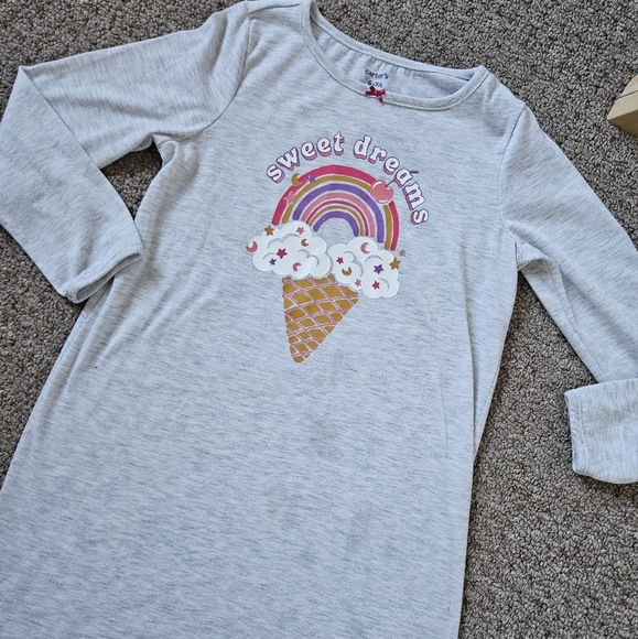 Carter's girl size 6-7 Long sleeved Nightgown lot - Picture 3 of 4